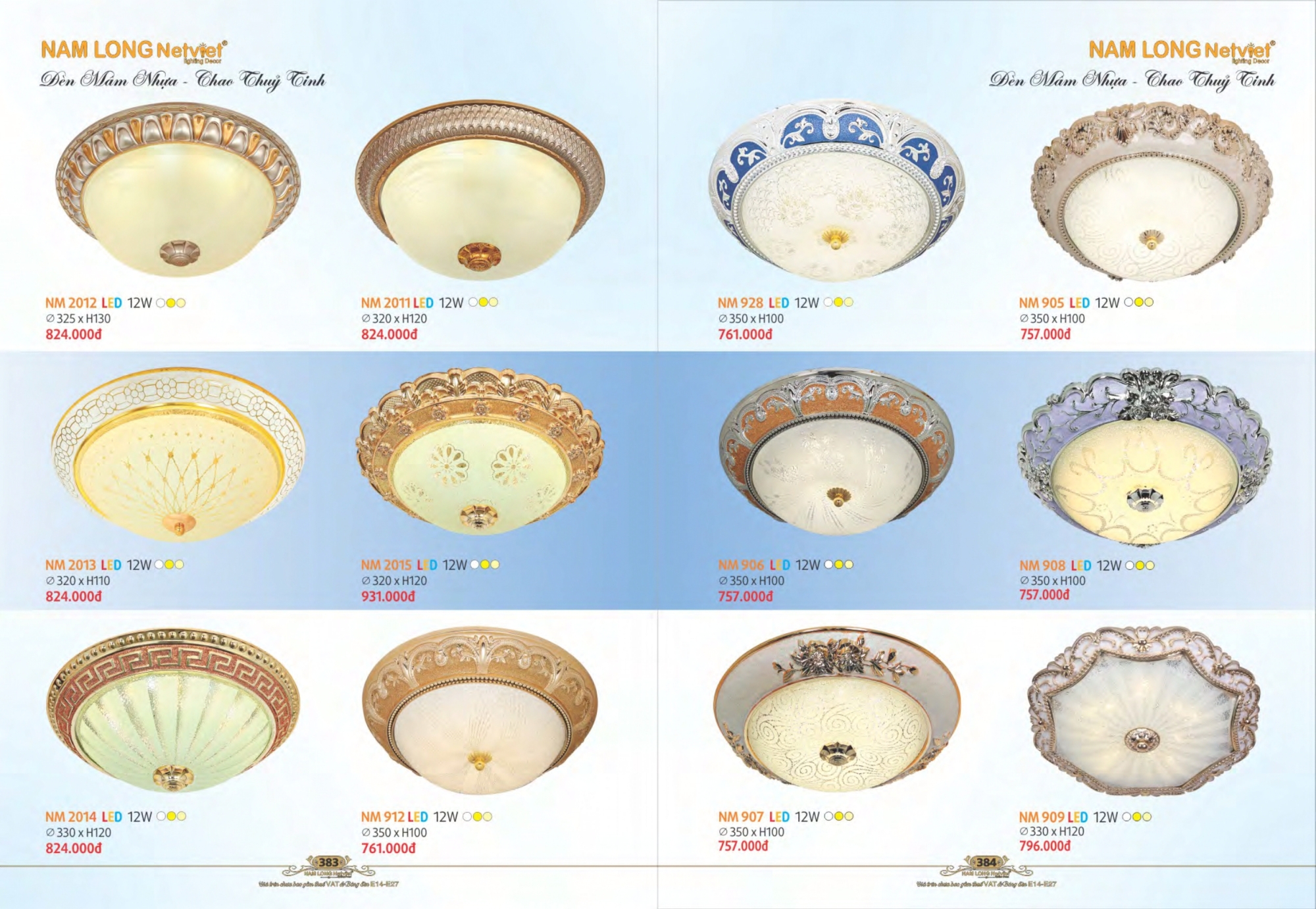 Bảng giá đèn trang trí Nam Long